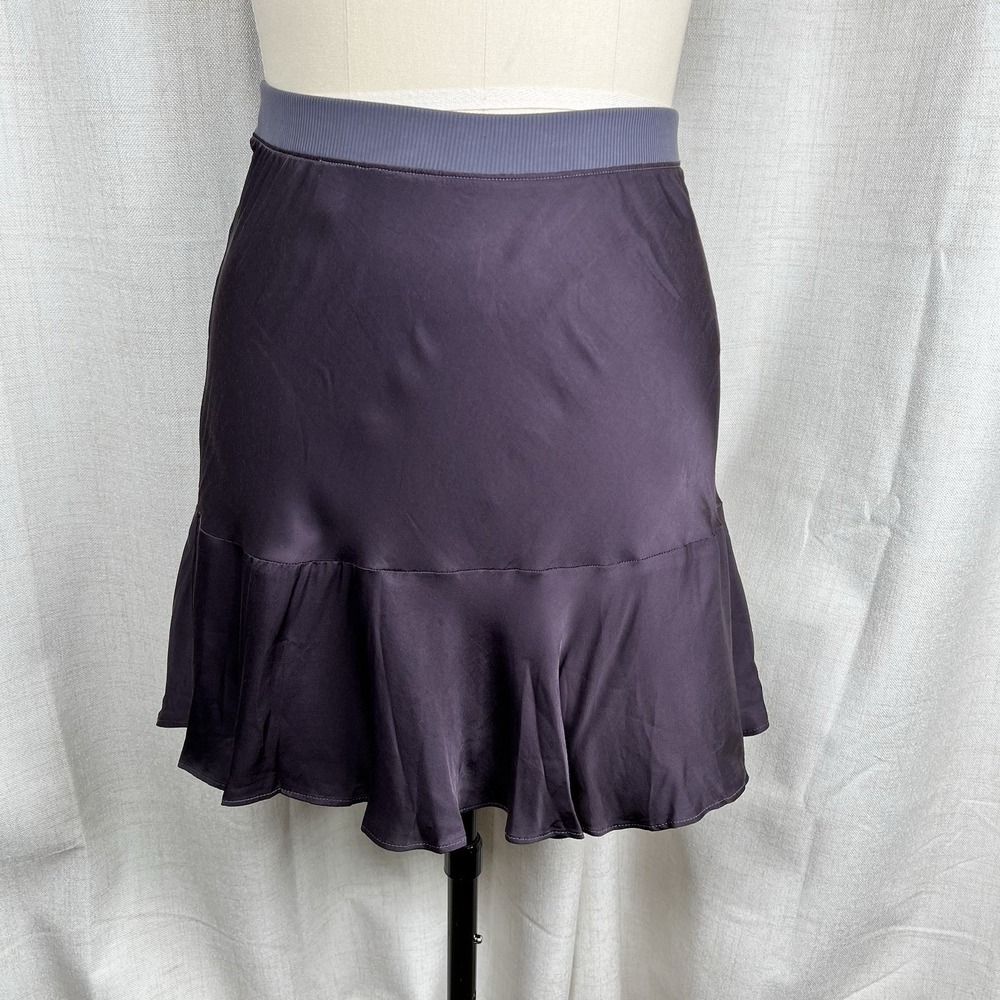NEW!‎ Nation LTD Mabel Bias Cut Mini Skirt Plum Purple Small USA Viscose